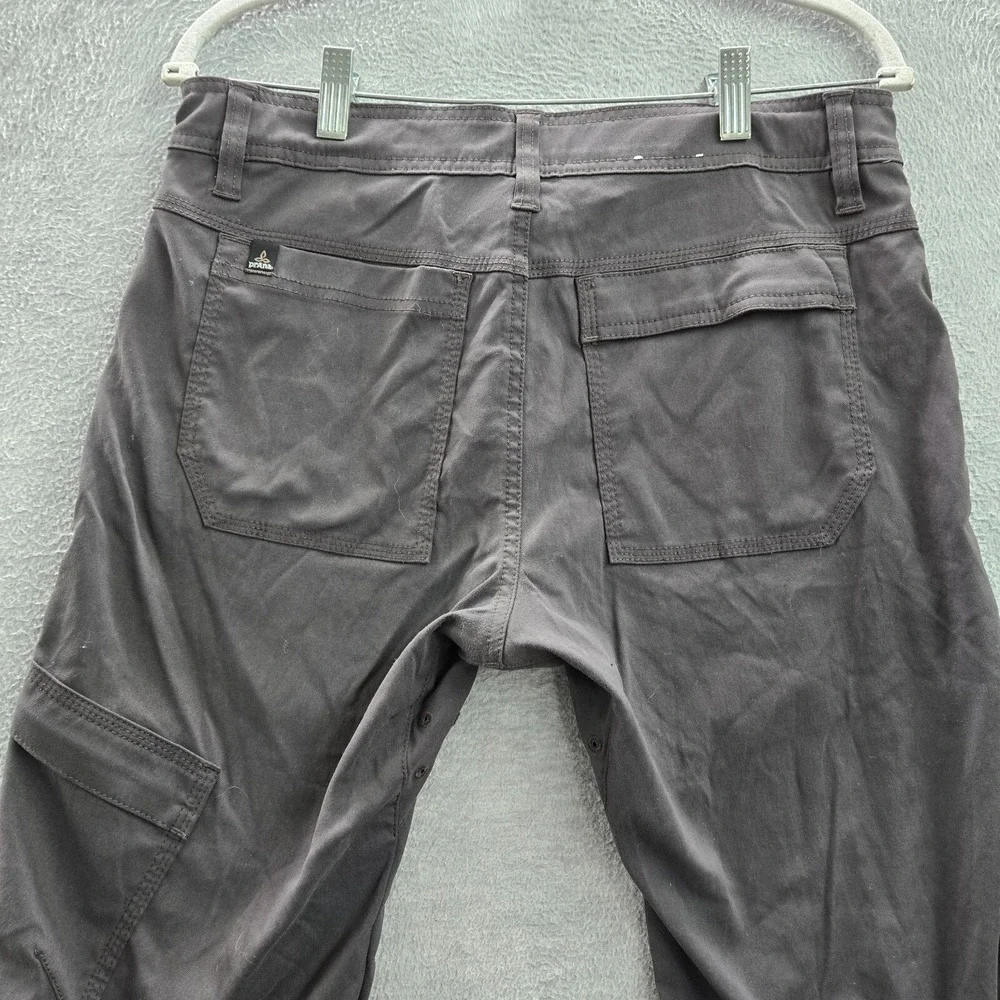 Prana Mens‎ Pants 31Wx30L Gray Straight Fit Nylon Elastane Outdoor Hiking
